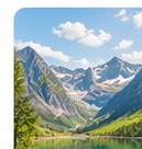 Straße durch Landschaft