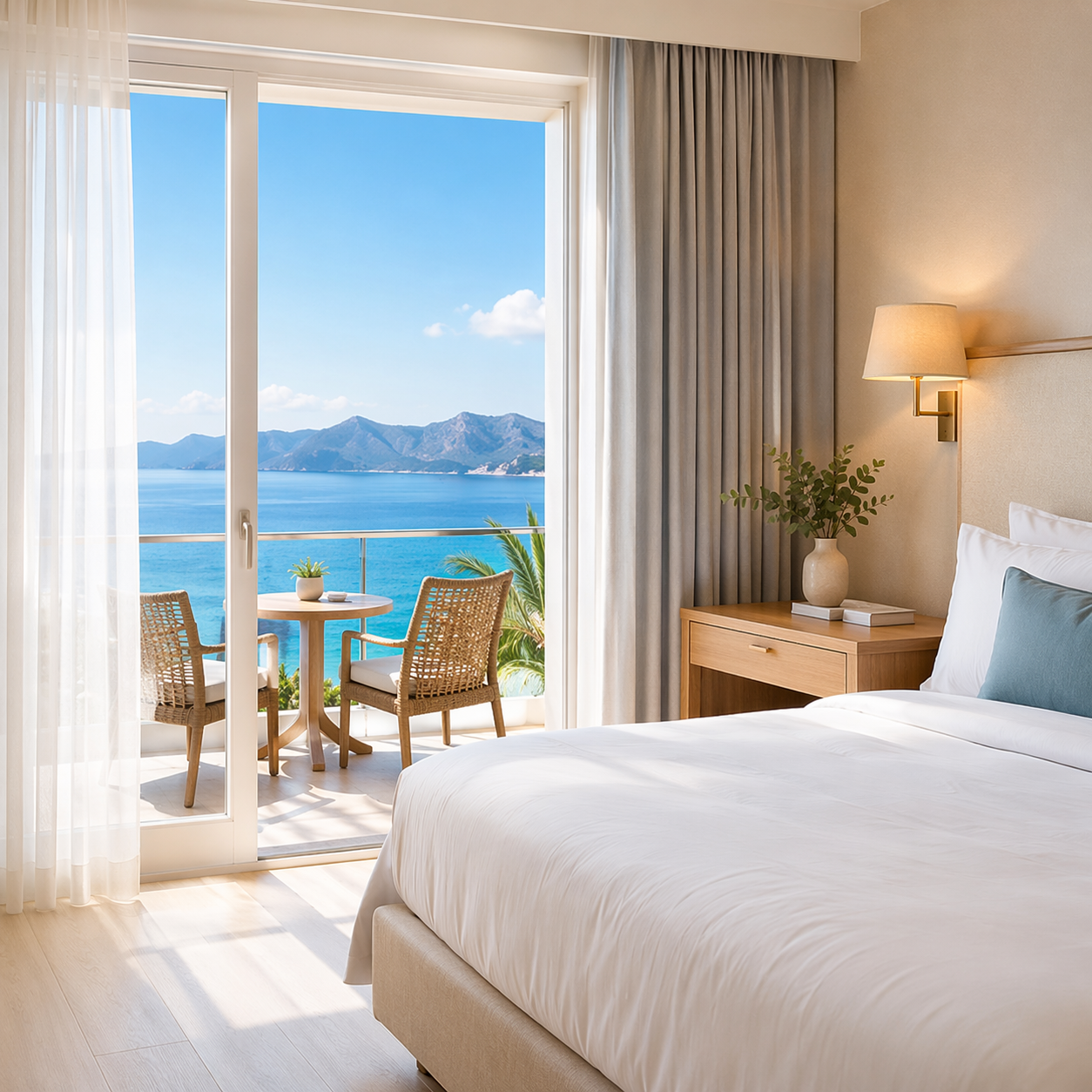 Hotelzimmer mit Meerblick