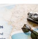 Reisekarte mit Kamera